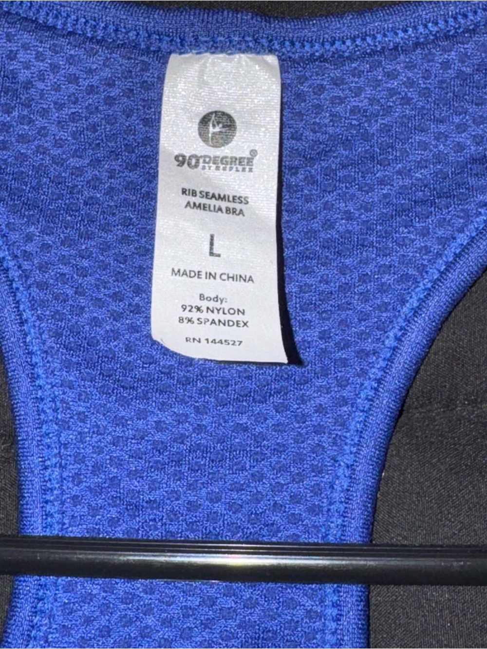 90 Degree By Reflex Blue Rib Seamless Amelia Bra